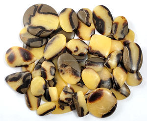 พลอยเซปทารีนธรรมชาติทรงหลังเบี้ย ขัดเงาด้วยมือ สำหรับทำเครื่องประดับ งานฝีมือ DIY - Product Image 1