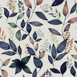 Carta da Parati Adesiva con Motivo a Foglie Blu Navy 44,2 cm x 300 cm, Design Floreale Blu Scuro, Facile da Applicare e Rimuovere - Product Image 1