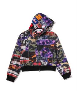 Hooded Camouflage Print <b>Fleece</b> <b>Lined</b> Bomber <b>Jacket</b> <b>Men</b> Streetwear Silk Screen Printed Zipper Closure Polyester Shell Autumn Wear - Product Image 4