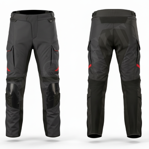 Pantalon de moto robuste, pantalon de motard protecteur, imperméable, coupe-vent, pantalon de motocross personnalisé avec protections pour les genoux - Product Image 3