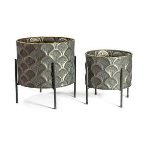 Soporte de Metal Cromado de Estilo Industrial para Macetas, Soporte de Hierro Resistente para Plantas de Interior, para Uso Doméstico, en Jardines y Comercios, con Drenaje - Product Image 6