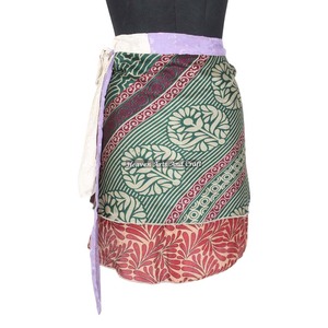 Mini Skirt Vintage Silk Sari Magic Wrap Mini Skirts Boho Maxi Reversible <b>Tube</b> Vintage Sexy Mini Silk Sari Skirt Summer Beachwear - Product Image 3