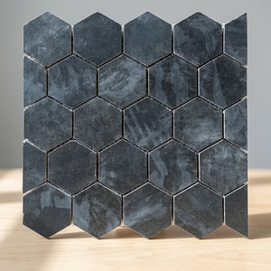 Carreaux muraux de dosseret en porcelaine mosaïque antique et moderne faits à la main Carreaux de dosseret de conception aléatoire en forme de diamant hexagonal 3D - Product Image 2