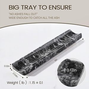 Porte-encens en marbre, support pour bâtonnets d'encens, porte-encens avec récupérateur de cendres pour la méditation, le yoga et le SPA, en pierre naturelle - Product Image 3