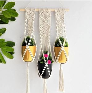 Colgador de Macramé para Plantas Hecho a Mano con Cuerda de Algodón para Interiores y Exteriores |   Soporte Colgante para Macetas Estilo Boho |   Fabricante OEM al por Mayor - Product Image 6