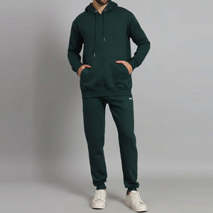 Nouveauté : Ensemble 2 pièces pour homme en coton 100% avec capuche, style décontracté pour tous les jours, imprimé logo DTF personnalisé, couleur contrastée, survêtement pour homme - Product Image 1