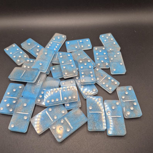 Handmade Resin Double Six <b>Domino</b> <b>Set</b> | Colorful Resin <b>Dominoes</b> | Custom Game Night <b>Set</b> | Unique Gift | Handmade game - Product Image 1