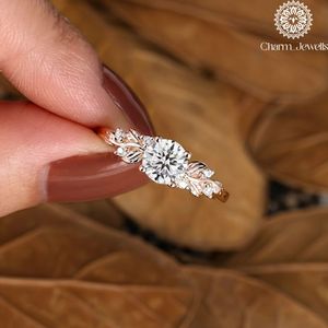 Charm Jewells Moissanite <b>Eternity</b> Band Engagement <b>Ring</b> 925 <b>Silver</b> Gold Plated Prong Setting Cushion Cut Women's Classic IGI - Product Image 5