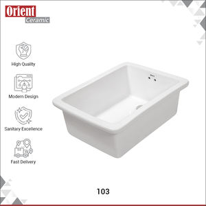 Fregadero de Cerámica Blanco de un Solo Tazón, de Bajo Precio y Amplio Uso, para Hogar y Comercio, Sanitario y de Laboratorio Médico, en Venta - Product Image 2