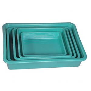 Food Grade Injection-Molded Plastic <b>Storage</b> Trays Rectangle Stackable Small Medium Large Kitchen <b>Organiser</b> Eco-Friendly - Product Image 1