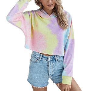 เสื้อครอปแขนกุดมีฮู้ดลายพิมพ์สไตล์วินเทจลำลอง ดีไซน์ใหม่ล่าสุด ผลิตจากโพลีเอสเตอร์ เหมาะสำหรับออกกำลังกาย ฟิตเนส และเล่นกีฬา สำหรับผู้หญิง - Product Image 2