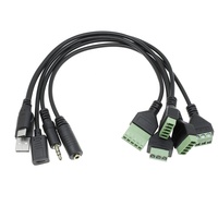Cable USB 2.0 Tipo-A Macho a Hembra de 5 Pines con Terminales de Tornillo, Trenzado de PVC y Aluminio, Carga Rápida de 3A para Cámara y Computadora