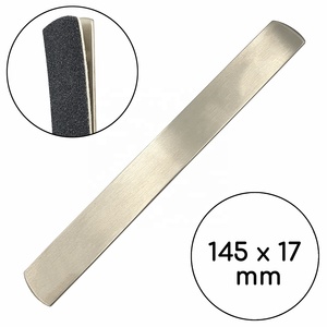 Limas de uñas rectas de acero inoxidable de alta calidad para uso en salones de belleza, 145*17 mm, limas de uñas de gel para profesionales - Product Image 1