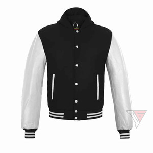 Custom Varsity <b>Jacket</b> Wool With <b>Leather</b> Sleeves High Quality <b>Winter</b> Bomber <b>Winter</b> <b>Jacket</b> Bomber <b>Jacket</b> - Product Image 4