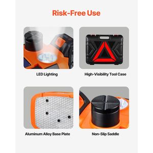 Martinetto Elettrico a Forbice da 5 Tonnellate/11000 Libbre con Luce LED e Chiave a Impatto, Capacità 3 Tonnellate, Voltaggio 12V, Strumento per Sostituzione Pneumatici - Product Image 6