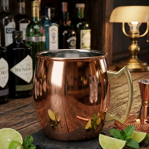 Pure <b>Copper</b> <b>Mug</b> with Handle for Moscow Mule - Handmade <b>Copper</b> Beer <b>Mug</b> - Product Image 5