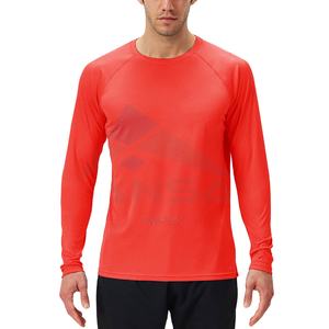 Vêtements de sport en gros personnalisés Rash Guard pour hommes Respirant Gym Manches longues T-shirt de course ajusté Col rond Séchage rapide Performance - Product Image 1