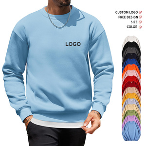 Sweat-shirt décontracté pour homme, col rond, coupe ample, en molleton de coton épais, style streetwear, pour l'hiver - Product Image 1