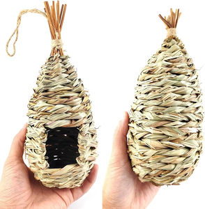 Casa para Pájaros Colgante Vintage, Tejida a Mano con Hojas de Palma y Seagrass, Nido para Pájaros, Refugio para Colibríes, Decoración Ecológica para Jardín - Product Image 3