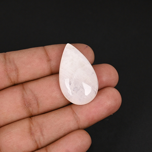 Pierre précieuse cabochon en forme de poire, pierre de lune arc-en-ciel naturelle de 39,5 carats, pour la création de bijoux - Product Image 4