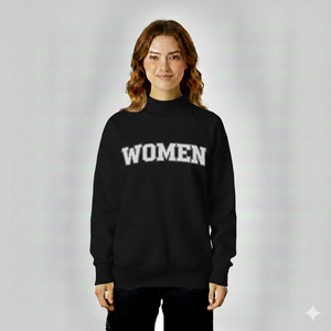 Nouveau sweat-shirt pour femme à col montant et manches longues, avec logo frontal, en polaire douce et respirante, polyester/coton, style contemporain - Product Image 2