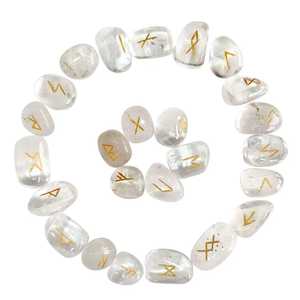 Juego de Piedras Rúnicas de Gemas Azules Pulimentadas, Forma Libre, Cristal Natural Curativo, Reiki, Arte Coleccionable - Product Image 3
