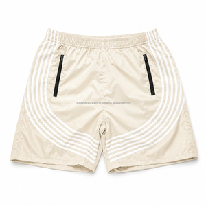 Shorts amples en nylon pour homme, imperméables, de plage, élastiques, imprimés, unis, avec cordon de serrage, pour la gym, coupe-vent, style survêtement - Product Image 2