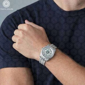 Montre pour homme en acier inoxydable de luxe Charm Jewells, 40 mm, analogique, mécanique, cadran en cristal saphir lumineux, résistance à l'eau 10 bars - Product Image 2