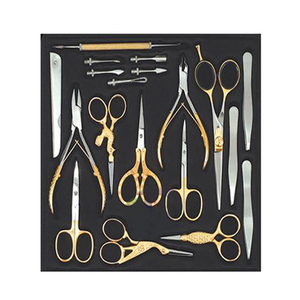 Beauty <b>Kit</b> Half Gold Color Coated <b>Nail</b> Clipper Scissors <b>Nail</b> Files Professional Manicure Set With Custom Logo Printing OEM - Product Image 6