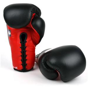 ใหม่น้ำหนักเบาถุงมือ MMA สีดำสีแดงสายรัดปรับระดับได้แบบตะขอหนังแท้กันน้ำการฝึกซ้อมอุปกรณ์ยิมมวยไทย - Product Image 2