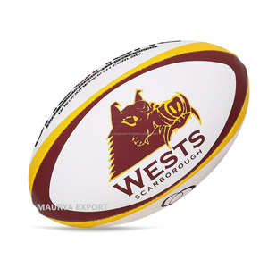 Pelotas de rugby personalizadas con logotipo impreso Pelotas de goma del fabricante con marca personalizada - Product Image 6