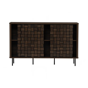Classic Modern 1.2m <b>Sideboard</b> Table <b>Storage</b> with 3 Doors Premium Wood Veneer Credenza for Hospitality and Residential Project - Product Image 3