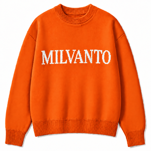 Pull en tricot pour homme avec logo personnalisé, couleur marron, très vendu |   Pull à col rond à manches longues de qualité supérieure |   Pull en tricot avec logo de marque - Product Image 6