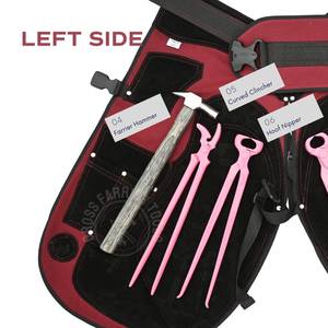 Kit d'outils de fermeur avec tablier de sécurité, cisaille à sabots de 14 pouces, couteau à sabots à lame en D, outil de dépose de sabots, pince à sabots courbée et marteau - Product Image 5