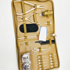 Kit Profesional de Herramientas para Extensiones de Cabello Marrón con Cuentas, Clips, Herramientas para Separar el Cabello, Alicates para Colocar y Retirar Extensiones de Cabello Humano - Product Image 2