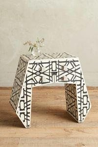 Contemporary Bone Inlay Side Table With Premium Decorative Finish And Handcrafted Wooden Structure - Product Image 6