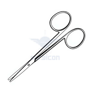 Tijeras Metzenbaum de 11.5 cm / 4-1/2 pulgadas, Rectas/Curvas, de Acero Inoxidable, Instrumento Quirúrgico Médico para Operaciones - Product Image 6