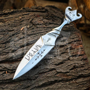 Couteau Viking en acier carbone de haute qualité, fait main, forgé, pour la chasse, le camping, le bushcraft, lame fixe, fournisseur OEM, cadeau idéal - Product Image 3