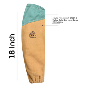 JNM SAFETY Mangas de Soldadura al por Mayor de Cuero de Vaca Dividido con Algodón, Duraderas, Resistentes al Calor y a los Cortes, Nivel 2 de Corte ANSI/ISEA - Product Image 6