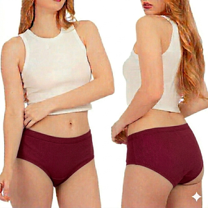 Braguitas Hipster para Mujer Natural Comfort, Sólidas, de Uso Diario, Tela Suave, Transpirable, Elásticas, Ajuste Seguro, Cobertura Completa, Lisas - Product Image 1