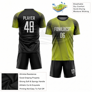 Ensemble de maillot de football orange pour homme, manches longues, col rond, polyester respirant, coupe athlétique, toutes saisons, impression sublimée - Product Image 6