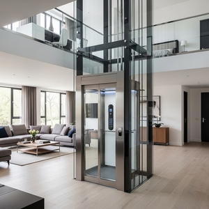 <span class=keywords><strong>Ascensor</strong></span> Residencial Compacto con Accionamiento por Tornillo Certificado por la CE, con Sistema de Numeración Física, 400 kg - Product Image 1