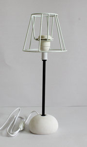 Home Decoration Organic Paper & Fiber Paper Together With Designed Lace Paper Purely Recycled & Handmade <b>Lamp</b> Cream Modern Iron - Product Image 5