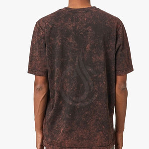 Camiseta de Punto Oversize con Lavado Ácido, Algodón Suave, Estilo Urbano, Uso Diario Informal para Hombre, Nueva Llegada - Product Image 2