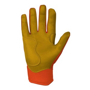 Gants de frappe en cuir orange avec fermeture auto-agrippante rembourrée pour l'entraînement, unisexe adulte - Product Image 4