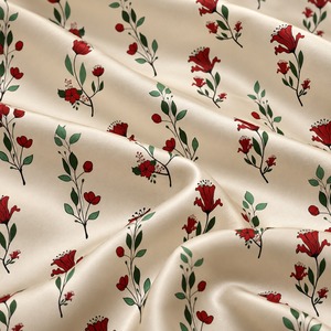 Tela de Satén de Seda y Algodón Orgánico con Estampado Floral, Tejido para Vestidos, Chales y Prendas - Product Image 1