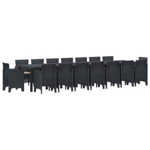 Juego de Comedor de Jardín de 17 Piezas en Antracita PP con Cojines, Colección de Muebles Duraderos para Exteriores - Product Image 1