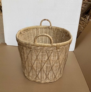 Cesta grande de mimbre de ratán natural tejida a mano, cesta de almacenamiento grande, cesta para la ropa sucia, estilo elegante, decoración para el hogar - Product Image 6