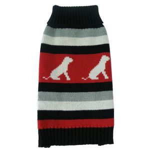 <b>Dog</b> Patterned Stripe Fashion Ribbed Turtle Neck Pet <b>Sweater</b> - Product Image 4