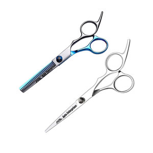 Ensemble de ciseaux professionnels en acier inoxydable pour la coupe et l'éclaircissement des cheveux, pour barbier, coiffeur et salon de beauté - Product Image 1